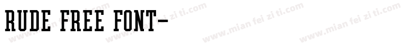Rude Free Font字体转换